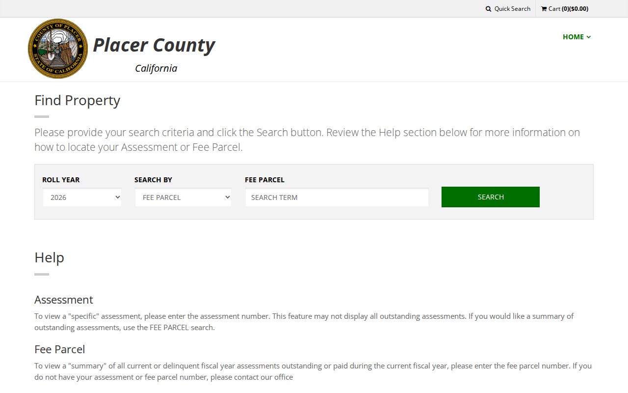 Placer County people search using the property tax portal